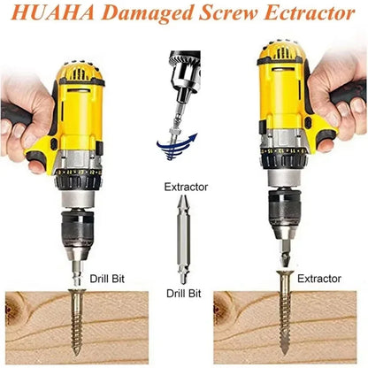 Broken screw remover extractor tool for damaged fasteners
