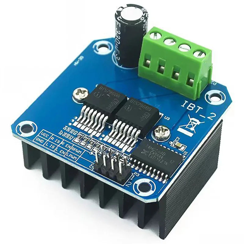 BTS7960 high-power smart car motor driver module with 43A current limit, semiconductor driver for robotics, DC motors, and automation projects