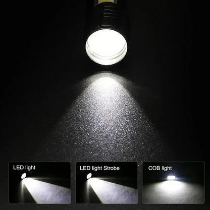 Mini flashlight with built-in rechargeable battery