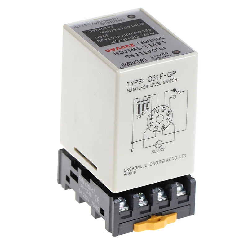 C61F-GP floatless level relay with base