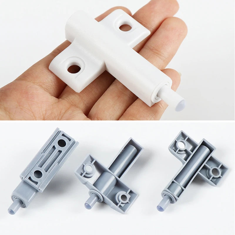 Cabinet door catch damper buffer installation for soft close furniture hardware