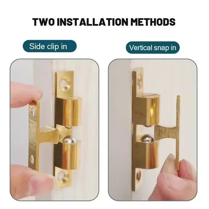 Detailed structure of furniture ball latch for cabinet and closet doors