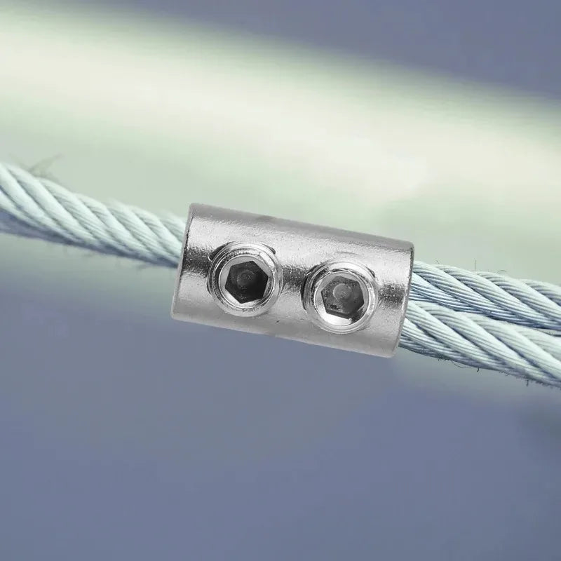Metal copper cable crimp ring sling fastener for secure wire rope fixing