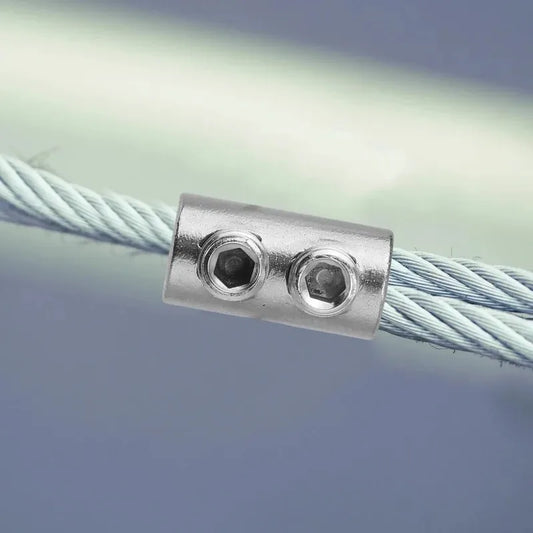 Metal copper cable crimp ring sling fastener for secure wire rope fixing