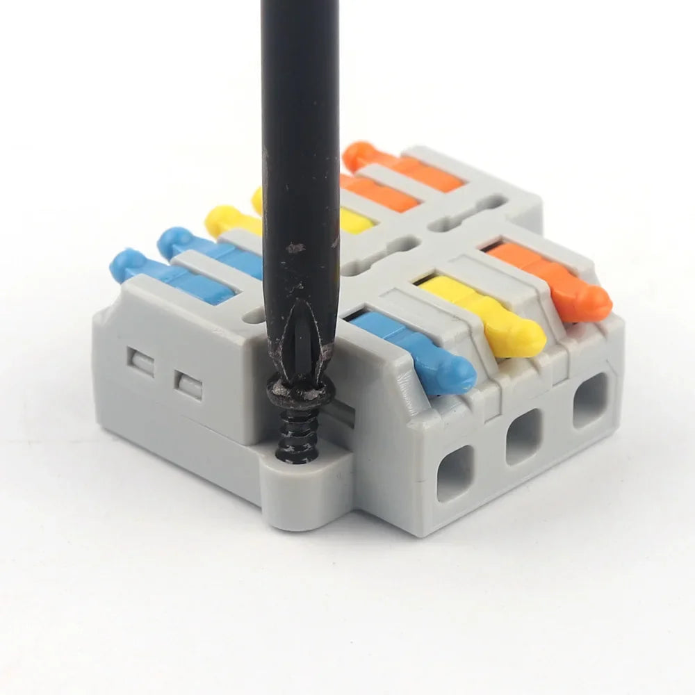 Universal compact cable splicing terminal block, 1 in multiple out fast electrical wire connector