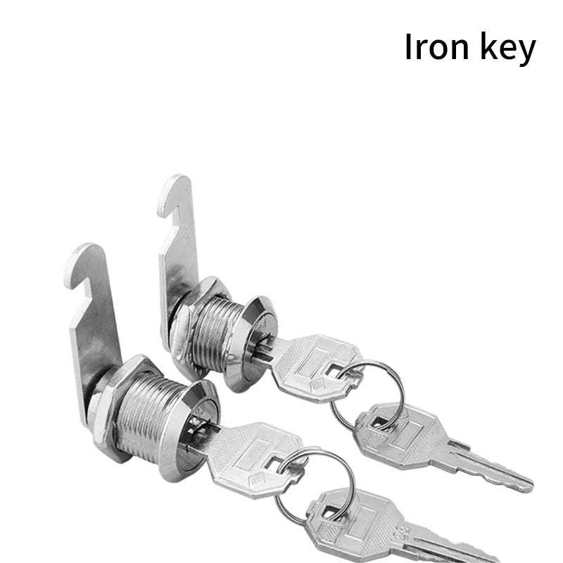 Cabinet cam lock installed in mailbox, file drawer, or compartment, cylinder 16MM-30MM, two-sided keyed alike