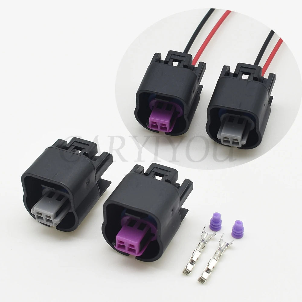 Application of 2 pin centerline connector for camshaft VVT solenoid valve in automotive engine wiring