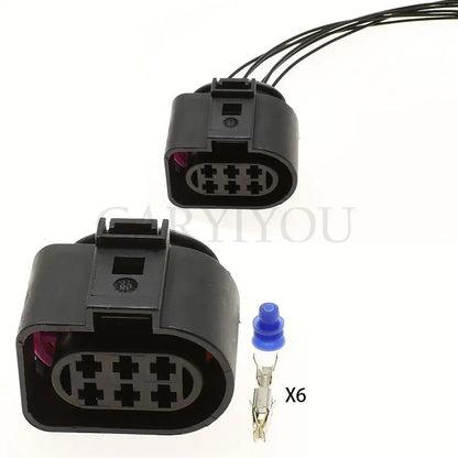 Durable 6 pin male female wire connector 1J0973833 1J0973733 for Audi VW automotive wiring socket