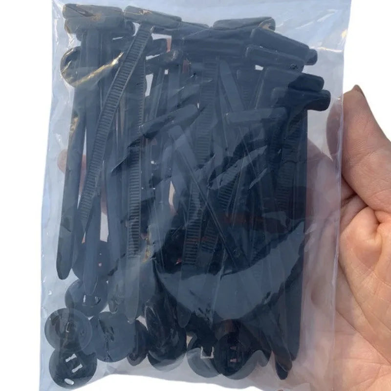 Cable tie fastening ring for automotive use