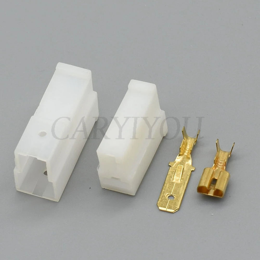 2 pin 6.3mm automotive harness connector plug with wire ensuring reliable car wiring connection