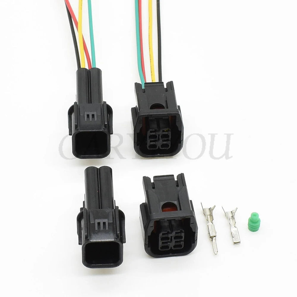 Demonstration of 4P Car Headlight LED Tail Light Socket AC Assembly Wiring Harness Connector 6181-3783 6189-7409