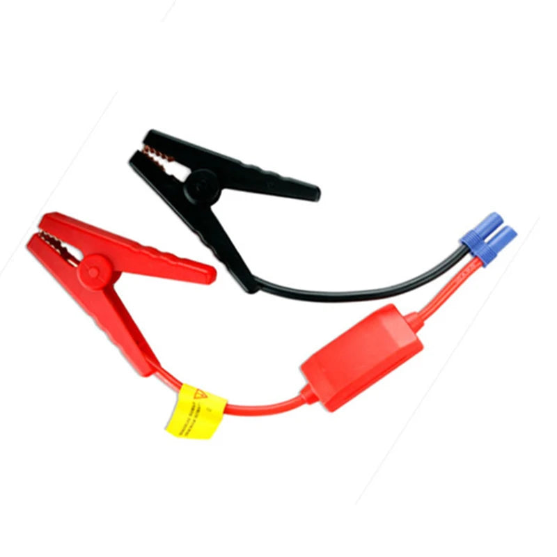 Emergency lead cable 12V with battery alligator clamp clip for reliable car jump starter connection