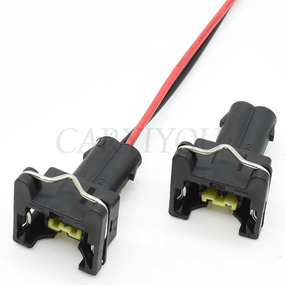 2 pin automotive oil sensor connector female plug with wire ensuring reliable engine oil sensor connection