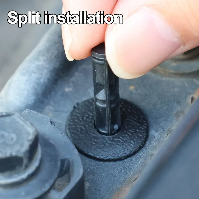 Plastic rivet fastener for car panel installation