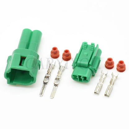 2 pin male female automotive tail light and fog lamp connector with wiring for vehicles