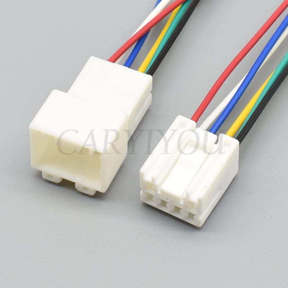 6 pin automobile wiring socket locking structure and AC assembly design for taillight and backup light