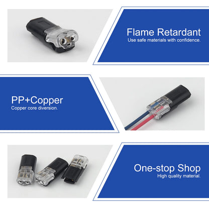Electrical wire connector 2 Pin way plug, suitable for car wire cable and automotive terminal block connection