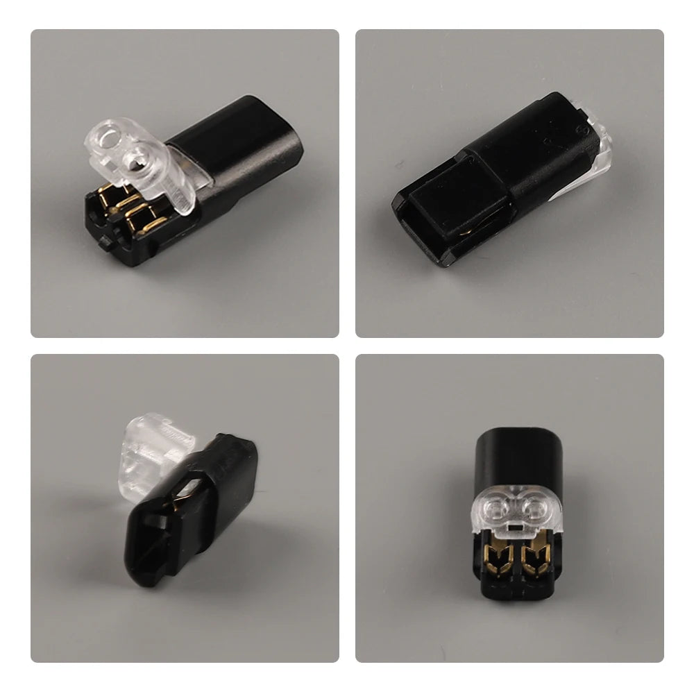 10pcs automotive 2 pin way plug connector with waterproof design and strip terminal for reliable wire connection