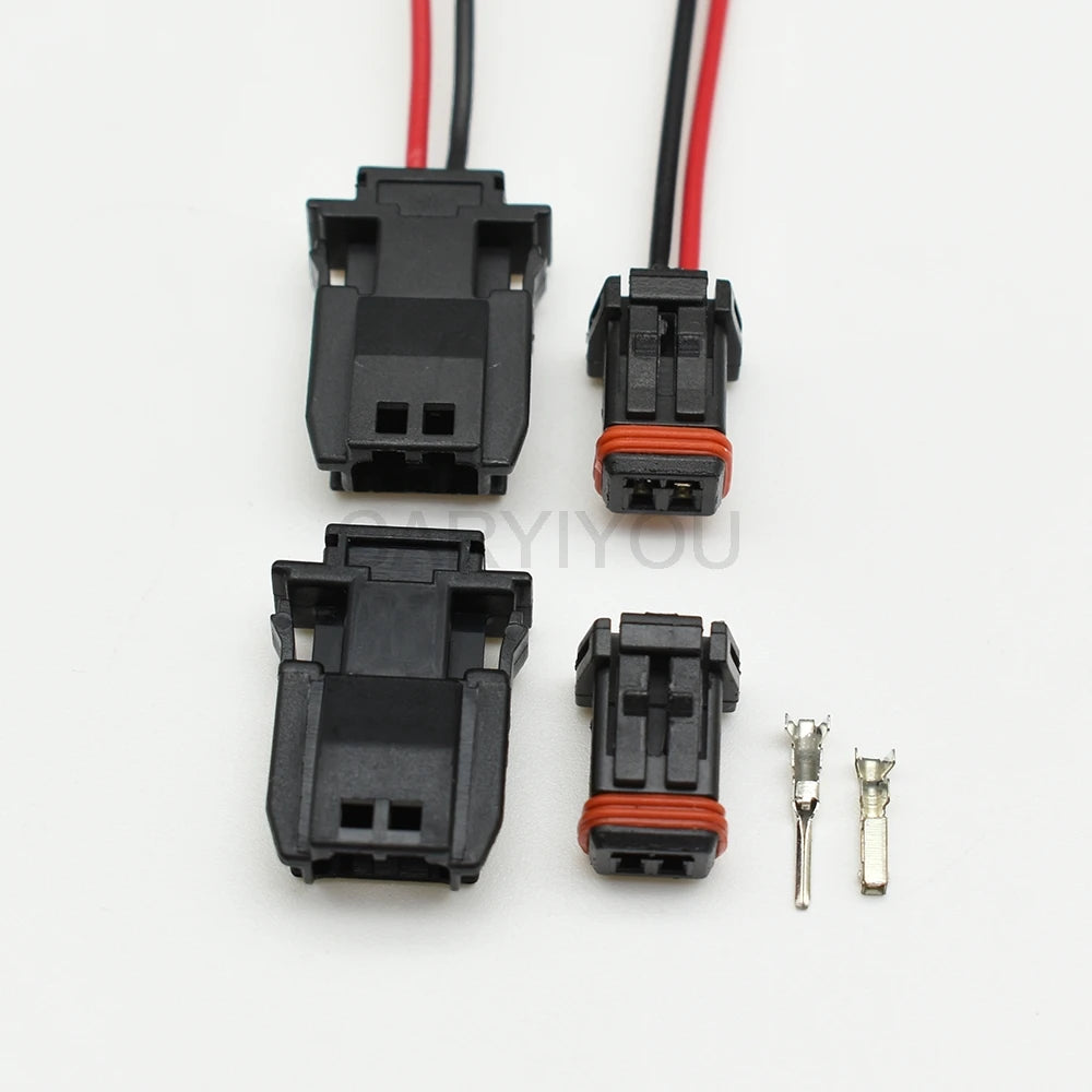 durable 2 way automotive wiring connector with plastic housing, suitable for rearview mirror terminal connections