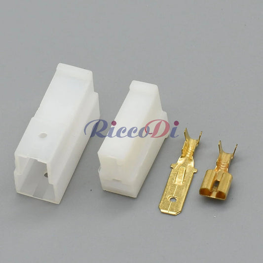high-quality 2 pin automotive connector plug 6.3mm with wiring for reliable car electrical systems