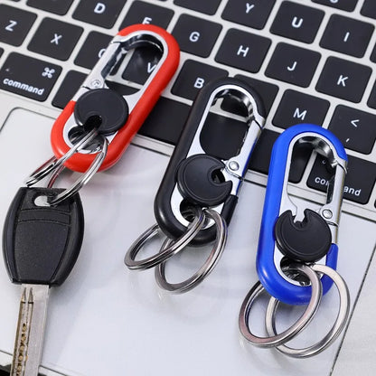 Stainless steel carabiner key ring accessory