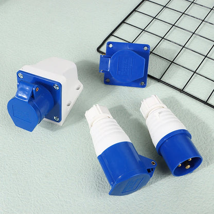 Waterproof power connector for caravan and motorhome