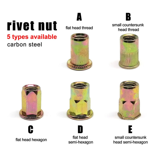 carbon_steel_flat_head_insert_rivet_nut_m3_m12