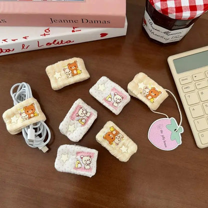 Cartoon cable organizer holder for neat data cable storage
