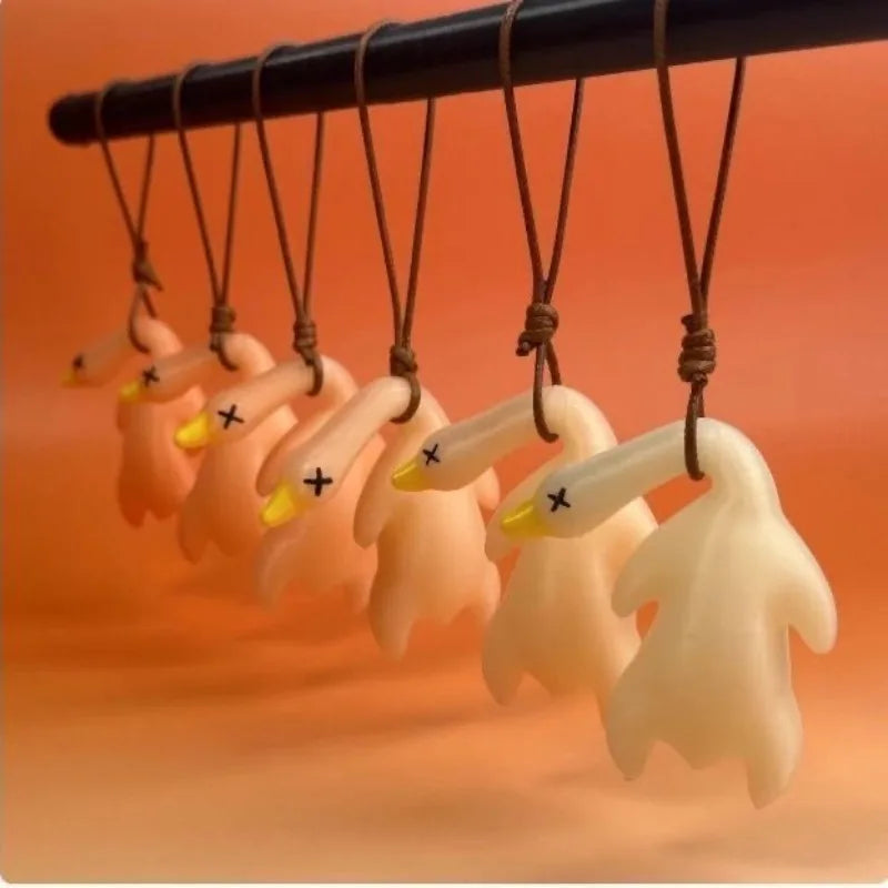 Cartoon duck keychain for car keys and bag decoration