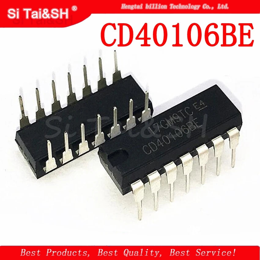 CD40106BE CD40106 DIP-14 hex Schmitt trigger IC for electronic circuits, logic applications, and DIY projects