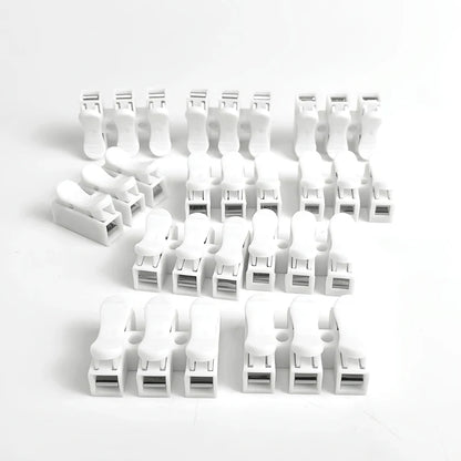 Series of CH2 CH3 quick push wire connectors 2Pin and 3Pin, spring loaded terminal block, flame retardant electrical connectors