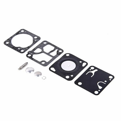 Close-up of McCulloch Mac chainsaw carburetor rebuild repair kit K1-MDC for easy maintenance