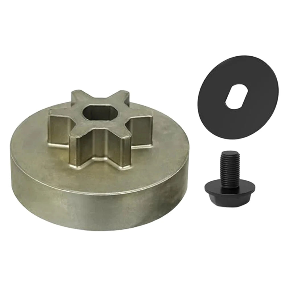 Replacement chainsaw drive sprocket installed on DCCS620B and DCCS620P1, includes bolt and washer components for proper fit