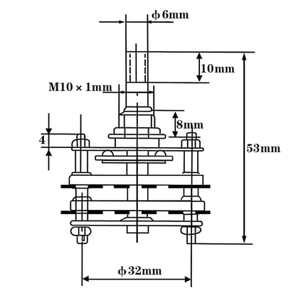 Channel selector rotary switch with position control