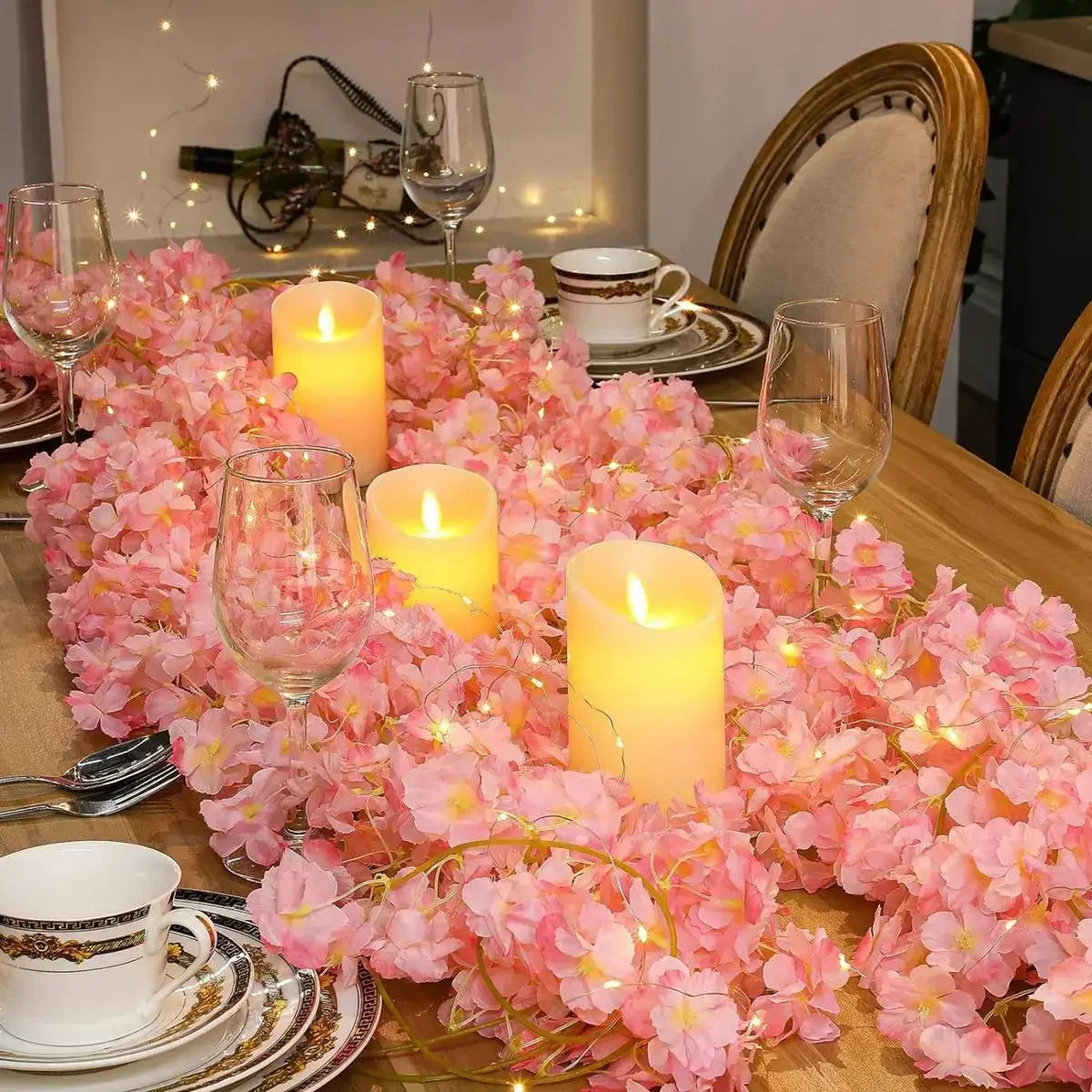 2M cherry blossom string lights garland for wedding and party decoration