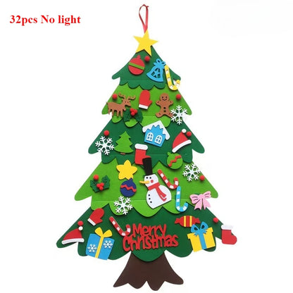 Christmas home decorations DIY felt tree set for children
