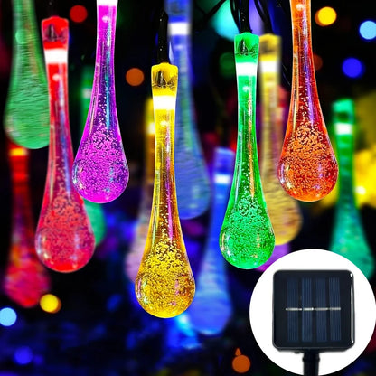 Christmas outdoor solar powered LED string lights