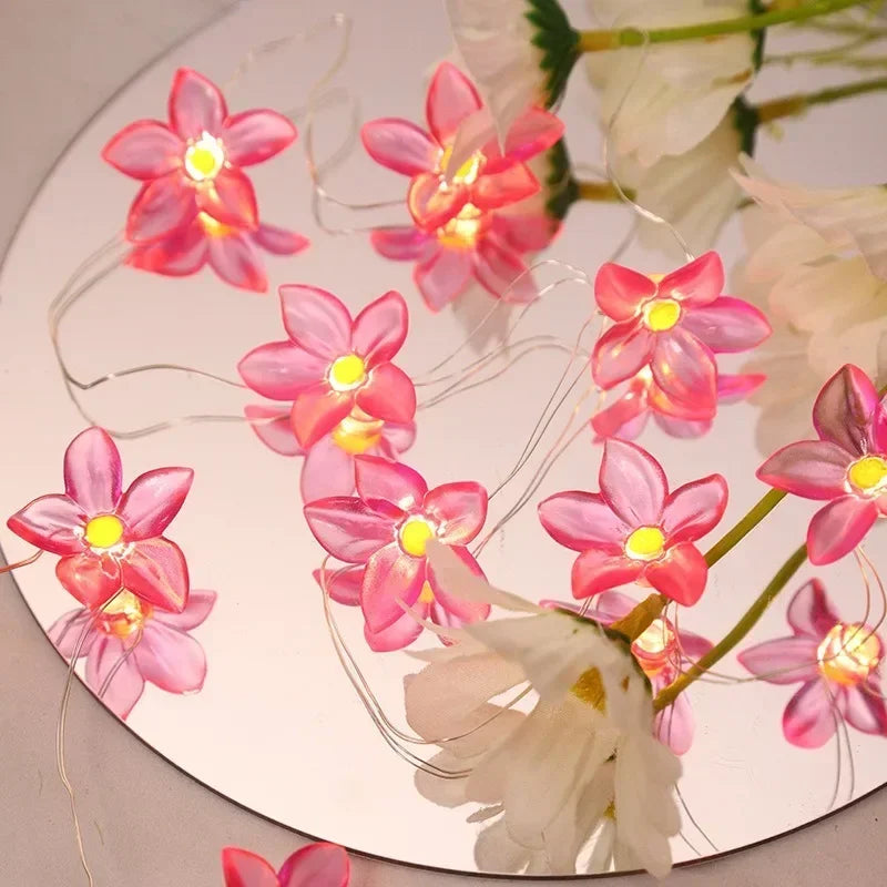 Fairy lights garland for Christmas and wedding outdoor decoration