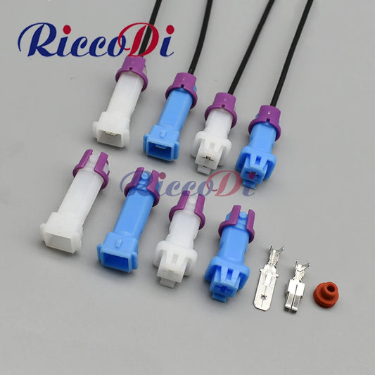 Circular automotive air conditioning cable plug connector socket compatible with VW 813972925 / 813972924 for secure vehicle wiring