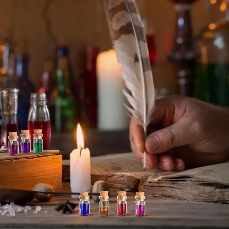 10/100Pcs mini clear glass bottles with cork stoppers, message jars, DIY vials, perfect for weddings, birthdays, parties, and gifts