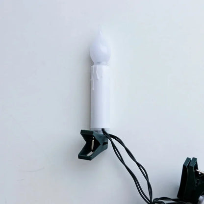 Clip-on flameless LED candle string lights for Xmas tree and holiday party decorations