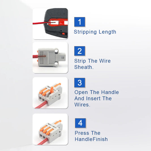 Compact conductor junction box with spring splice terminal block