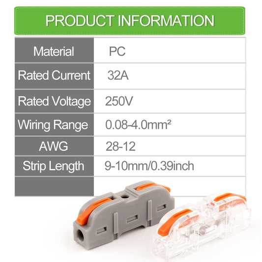 Compact lever crimp terminal block for multiplex wire splicing and easy installation