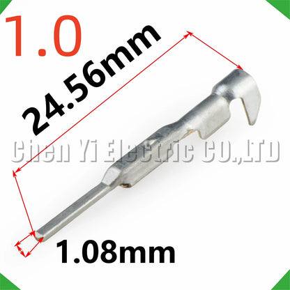 Package of 50pcs 1.0mm automotive wire crimp pins for connector terminals
