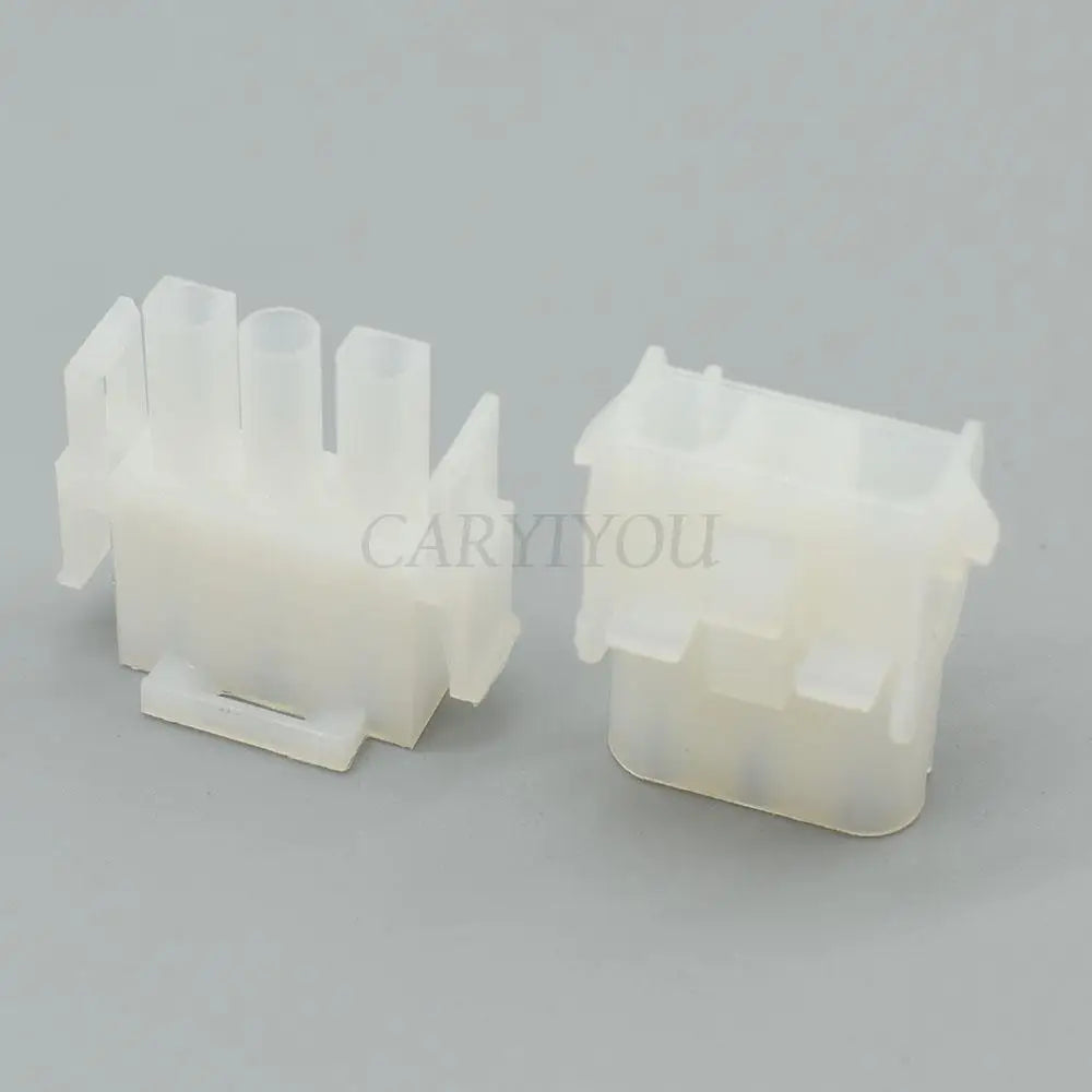 Close-up of 3-Pin male and female terminals in 63080 connector kit for precise electronic connections