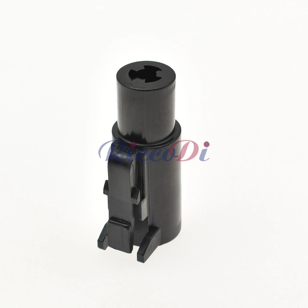 Close-up of terminal on automotive electrical plastic housing connector DTHD06-1-8S for stable vehicle wiring connection