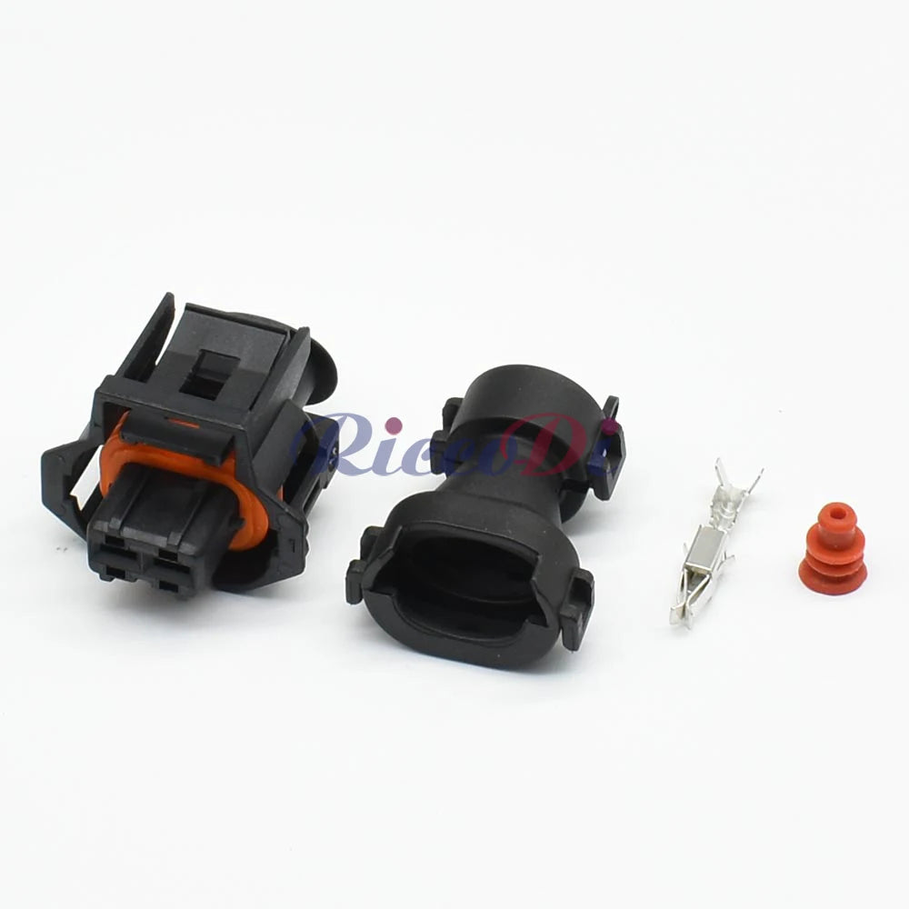 Detailed view of terminal structure for automotive wire harness connector ensuring stable electrical contact