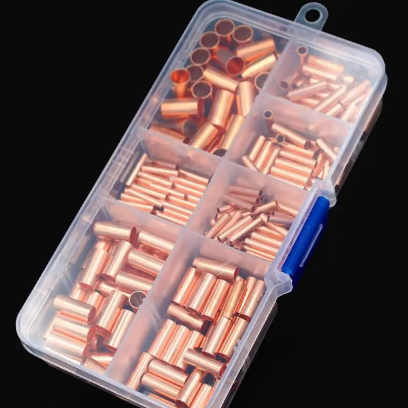 Copper crimp connector assortment kit for electrical wiring