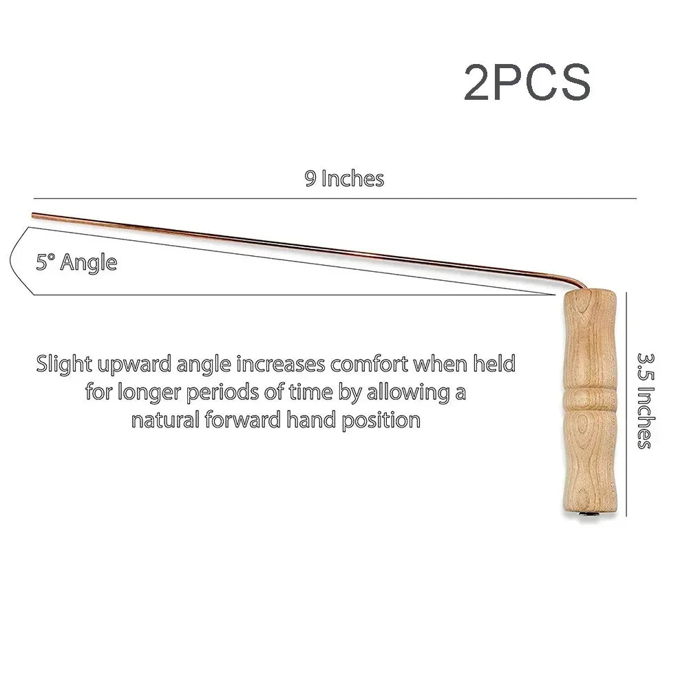 Copper divination probes rod used for water treasure finding, dowsing, and divination tools