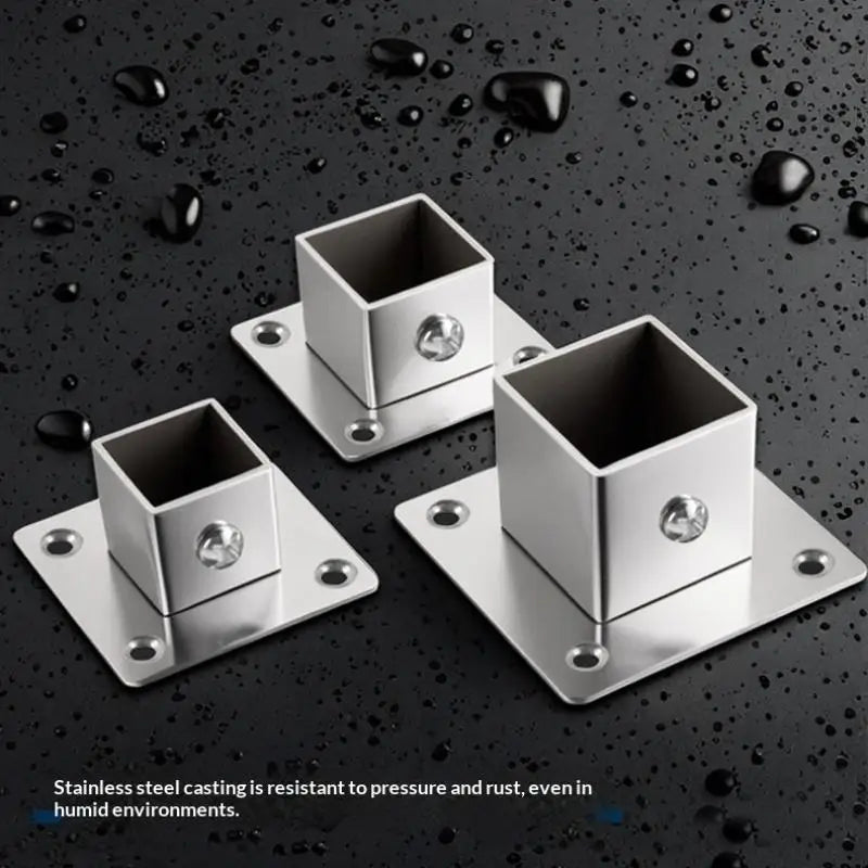 Square tube corner joint rail clamp connector